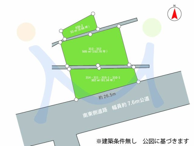 新潟市西区大野の区画図