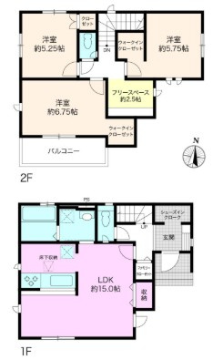 「太陽光搭載」高知市介良乙10期3棟3号棟の間取り|子どもの成長や家族構成の変化にも対応できる3LDK！フリースペースとWIC2ヶ所で、ライフスタイルにあわせた便利な暮らしを♪