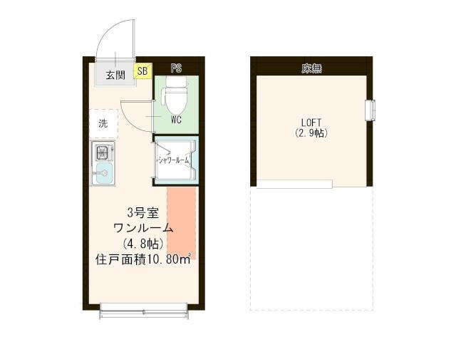 板橋区仲宿のアパートの間取り