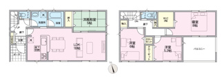 【間取り】 | 中央市井之口 新築戸建全2棟 2号棟 常永駅歩7分 車3台 | 建物面積：98.82平米