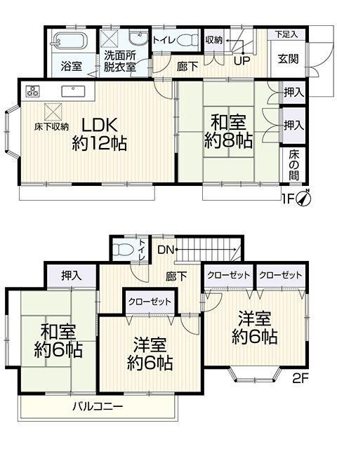 川越市かし野台１丁目　中古戸建の間取り