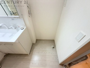 洗濯物の仕分け作業がしやすく、整理整頓が容易になります。洗濯音や湿気を他の部屋に持ち込まず、生活環境を快適に保ちます。上部を活用すれば収納スペースを確保でき洗剤や洗濯用品の整理もしやすくなります。