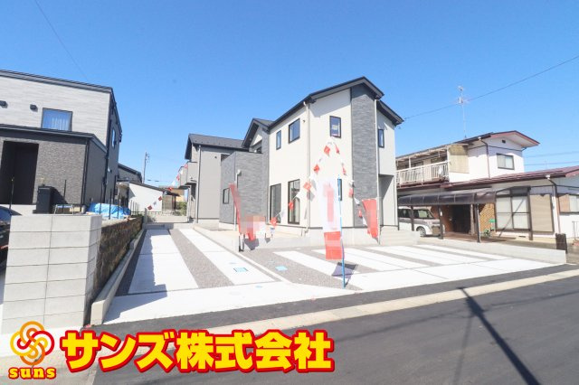 郡山市大槻町字針生金畑　　　  １号棟　　　柴宮小学校、郡山第１中学区　の外観|南東側から見た区画全体♪