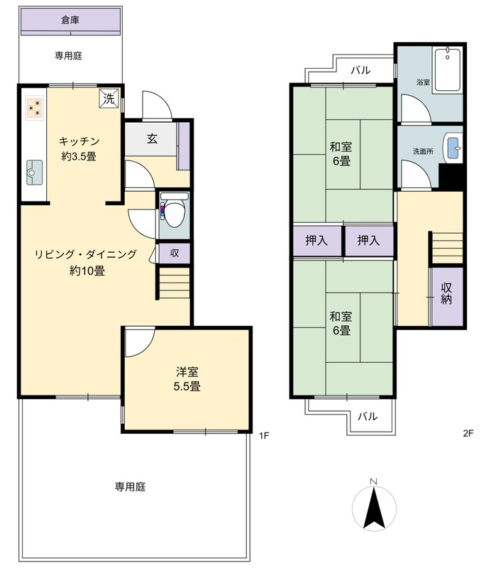 鈴蘭泉台住宅第二住宅8号棟の間取り