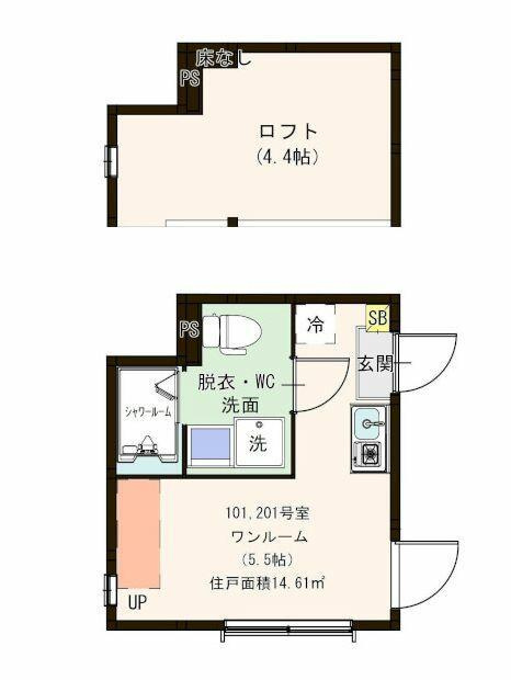 江戸川区東小岩６丁目のアパートの間取り