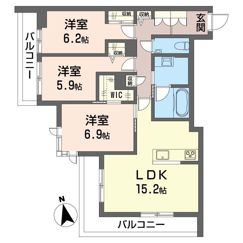 シャーメゾン北砂の間取り