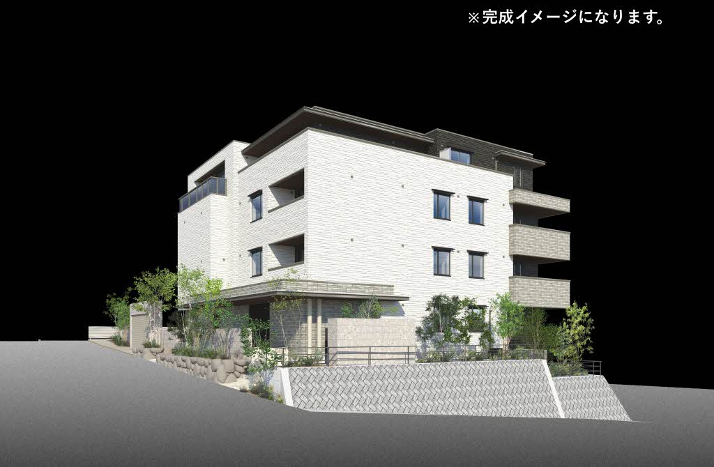 福岡市中央区警固２丁目の賃貸マンションの外観パース|プレミアス赤坂けやき通り A0102号-12