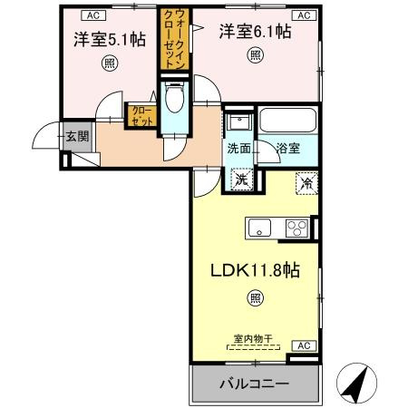 【間取り】 | D-resena丸山S