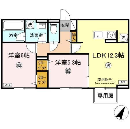 【間取り】 | D-resena丸山S