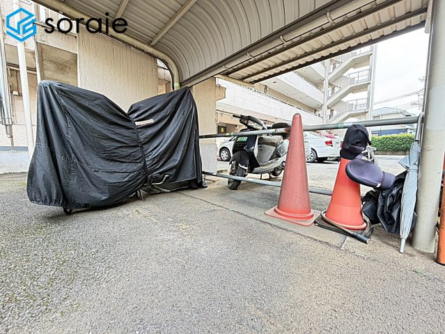 向陽ハイツB棟　中古マンション　2階の駐輪場|2026/7/31撮影