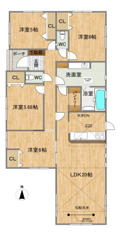 小野市神明町　1期2号棟の間取り