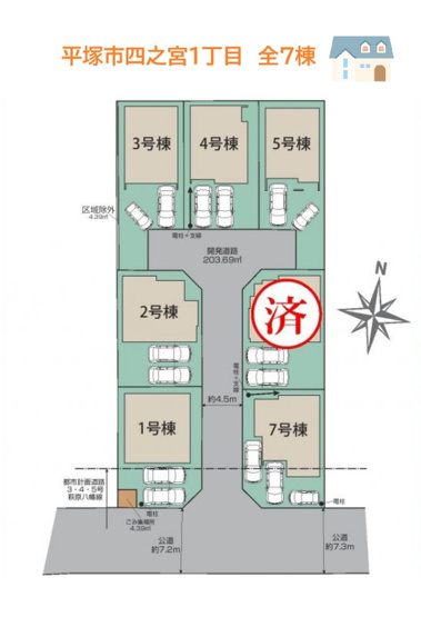 【区画図】 | コンビニやスーパーなどが近くお買い物にも便利な立地です◎　
お気軽にお問い合わせください♪　