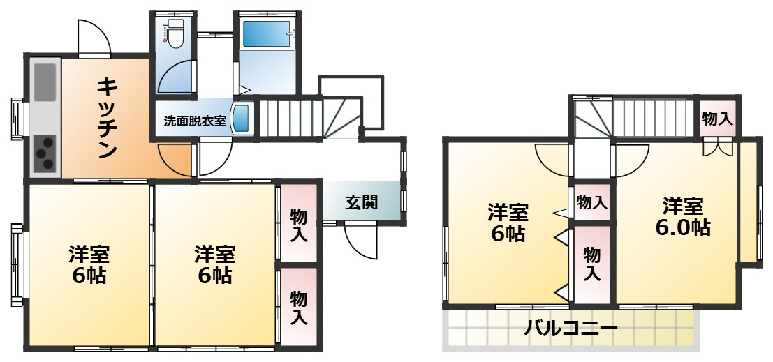 KEM小山市西城南1期　中古戸建の間取り