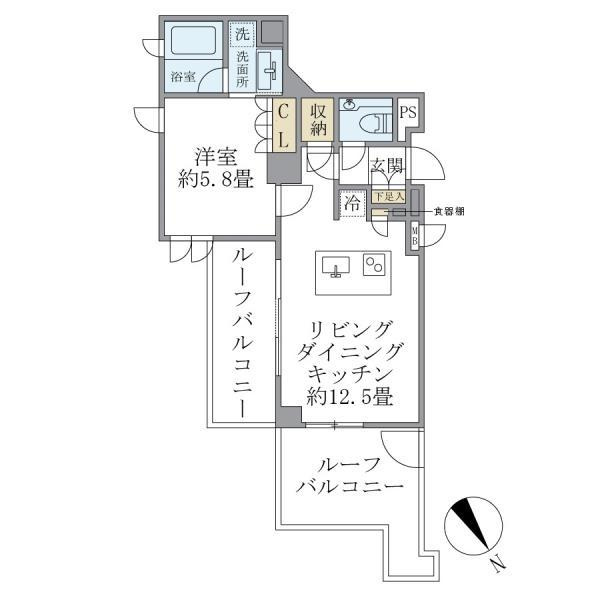 コスモリード恵比寿の間取り