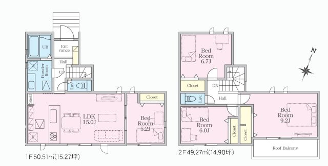 【新築戸建】高崎市石原町01期　の間取り|■間取り図｜敷地面積：130.22（約39.39坪）　建物面積：99.78（約30.18坪）