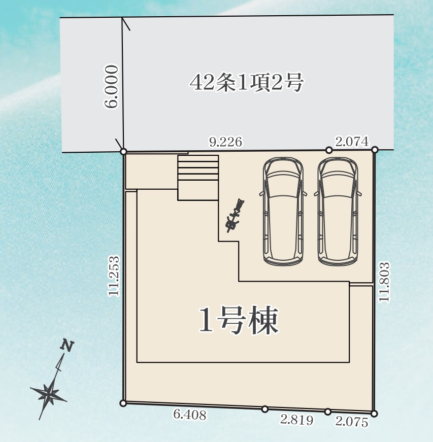 【新築戸建】高崎市石原町01期　の区画図|■区画図