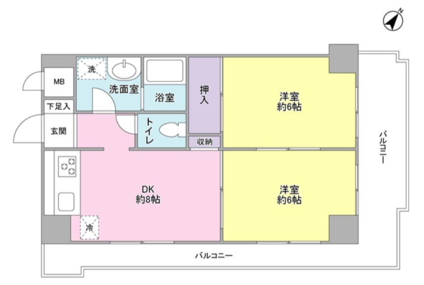 アグレ本八幡の間取り