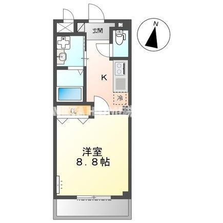 福知山市字前田のアパートの間取り|単身者様向けのお部屋です◇