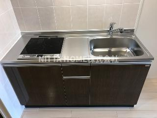 福知山市字前田のアパートのキッチン|ＩＨ完備のシステムキッチン♪