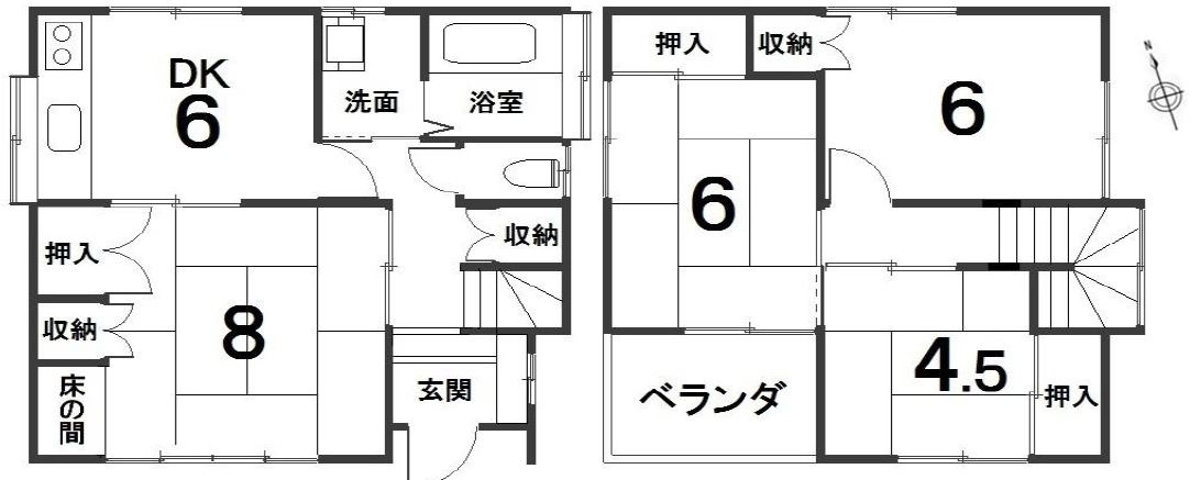 入間市高倉１丁目中古戸建の間取り