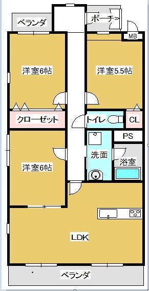 クオリティタウン上野 参番館の間取り