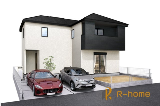 取手市新取手2丁目2期　新築戸建て　1号棟の外観パース|2026年11月完成予定！近隣の同仕様完成物件をご見学いただけます♪
