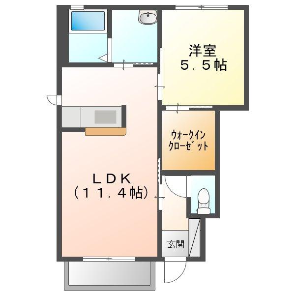 ラ・ヴィータ国富　参番館の間取り