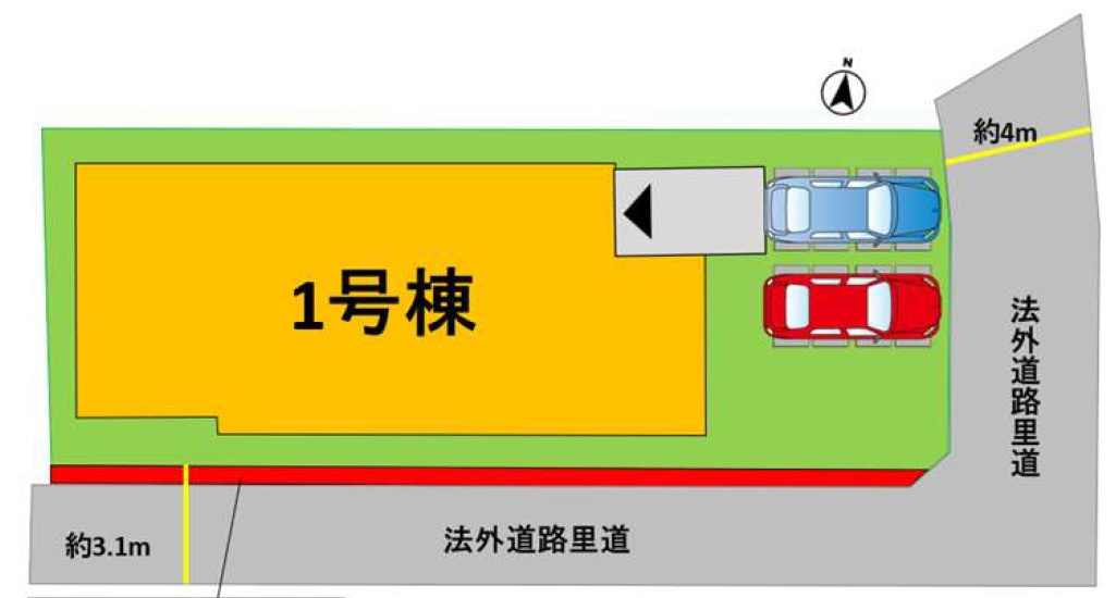 よかタウン／南区田迎5丁目2期／１号棟の区画図