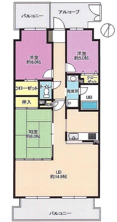 宝マンションサザンスクエア壱番館の間取り|間取図　※図面と現況が異なる場合は現況優先といたします。