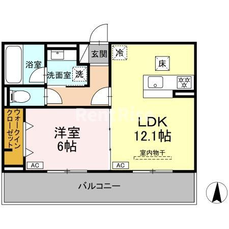Collab 北宿の間取り