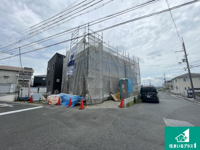 大津市真野　第4期　新築一戸建ての外観|周辺は落ち着いた街並みの住宅地！子育てがしやすい住環境です！まだ未完成ですが、現地でしかわからない事もございます。是非一度ご覧ください。