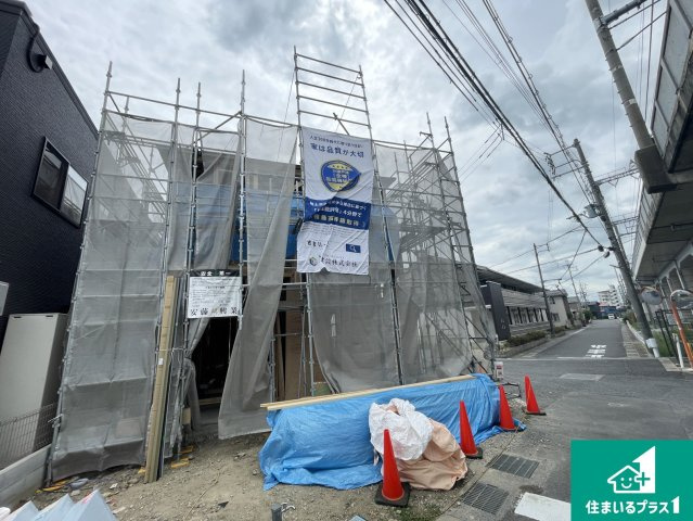 大津市真野　第4期　新築一戸建ての外観|周辺は落ち着いた街並みの住宅地！子育てがしやすい住環境です！まだ未完成ですが、現地でしかわからない事もございます。是非一度ご覧ください。