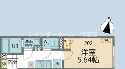 カインドネス本厚木East※初期費用分割あと払いサービス利用可能物件の間取り