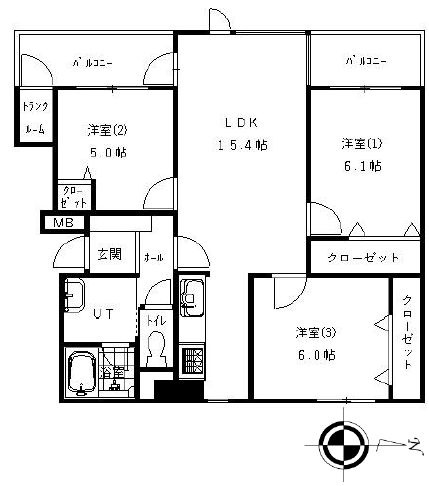 【間取り】 | ノースピア月寒西