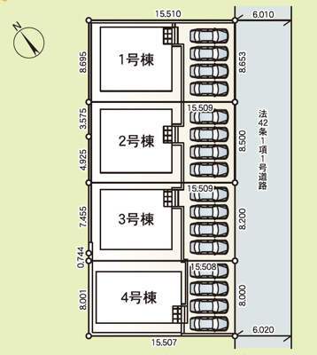 【区画図】 | Cradle garden　大河原町新東　４号棟 | ★内覧予約でブランド米2kg★