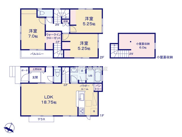 《仲介手数料無料》大宮区三橋２丁目567-2新築一戸建ての間取り