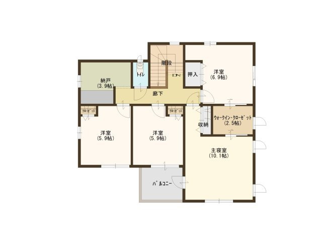 大田原市滝沢・中古戸建の間取り|２階