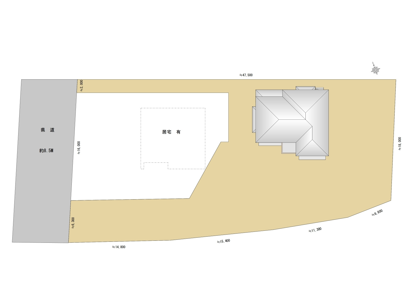 大田原市滝沢・中古戸建のその他|敷地図