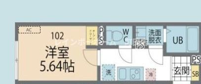 カインドネス本厚木Ｗｅｓｔ※初期費用分割あと払いサービス利用可能物件の間取り|※同号室間取り