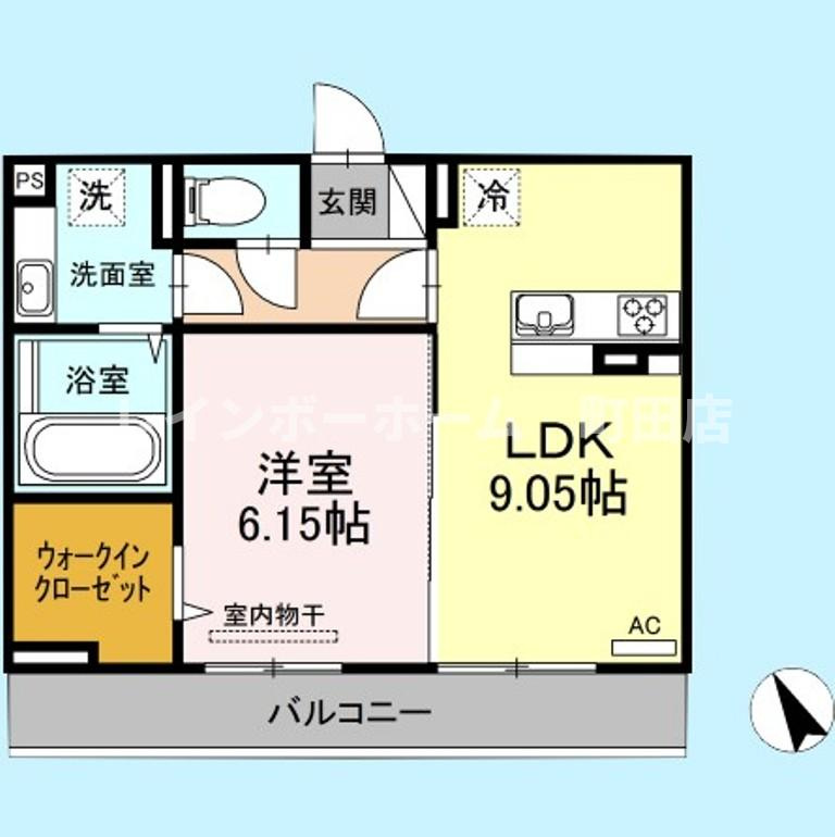 ルピナコートB※初期費用分割あと払いサービス利用可能物件の間取り