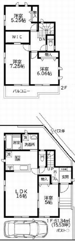 【仲介手数料０円】綾瀬市寺尾釜田2丁目　新築一戸建て　B号棟　全2棟の間取り|【仲介手数料０円】綾瀬市寺尾釜田2丁目　新築一戸建て　B号棟　全2棟