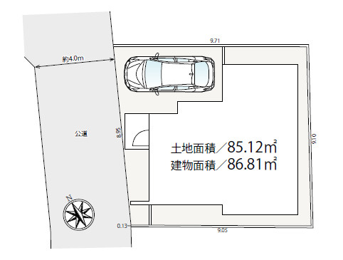 練馬区東大泉6丁目　印象的な外観　低層エリアの限定1棟の居間・リビング