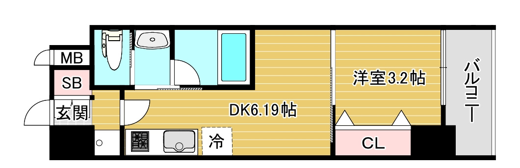 弁天町プライマリーワンの間取り