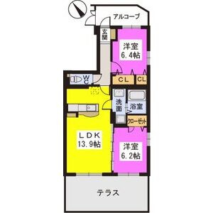 フォンターナ弐番館の間取り