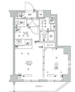 【間取り】 | スカイコート品川パークサイドⅡ | 間取りです。