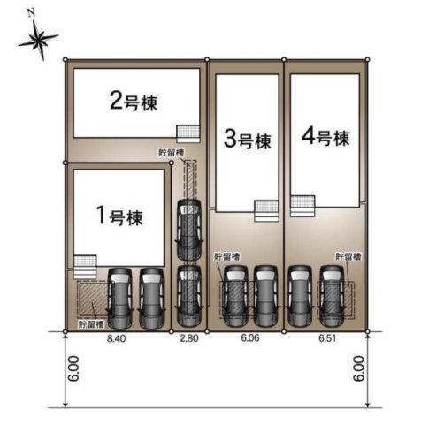 【区画図】 | 小牧市外堀２丁目144『仲介料無料』新築戸建て | 4号棟