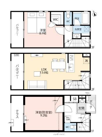 【間取り】 | ミュージションテラス志木南
