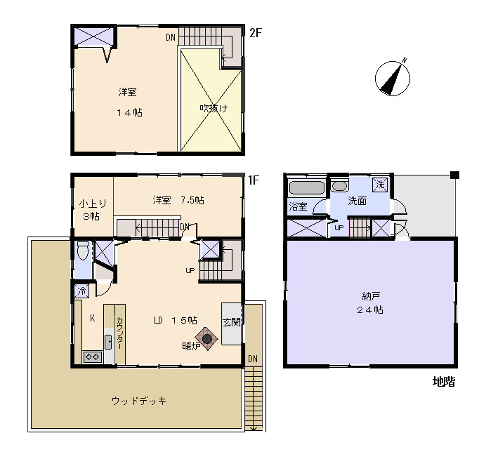 南伊豆町　市之瀬の間取り