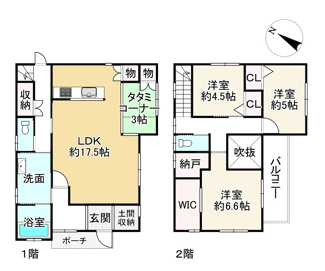 【間取り】 | 近江八幡市古川町　中古戸建
