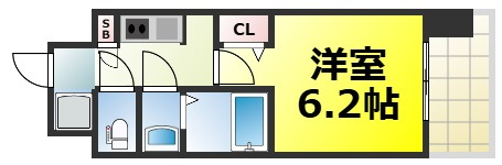 【間取り】 | スプランディッド難波Ⅱ 仲介手数料無料